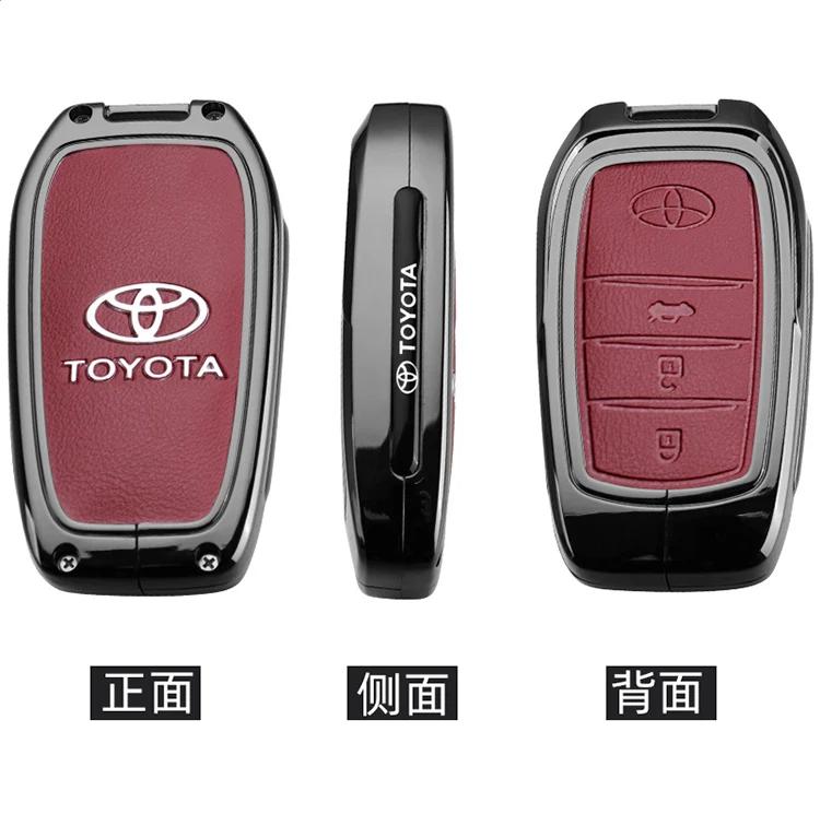 svagd6 Zinc Alloy Car Remote Key Case Cover for Toyota CHR Prado Prius Camry Corolla RAV4 - Durable Replacement Key Shell Accessory