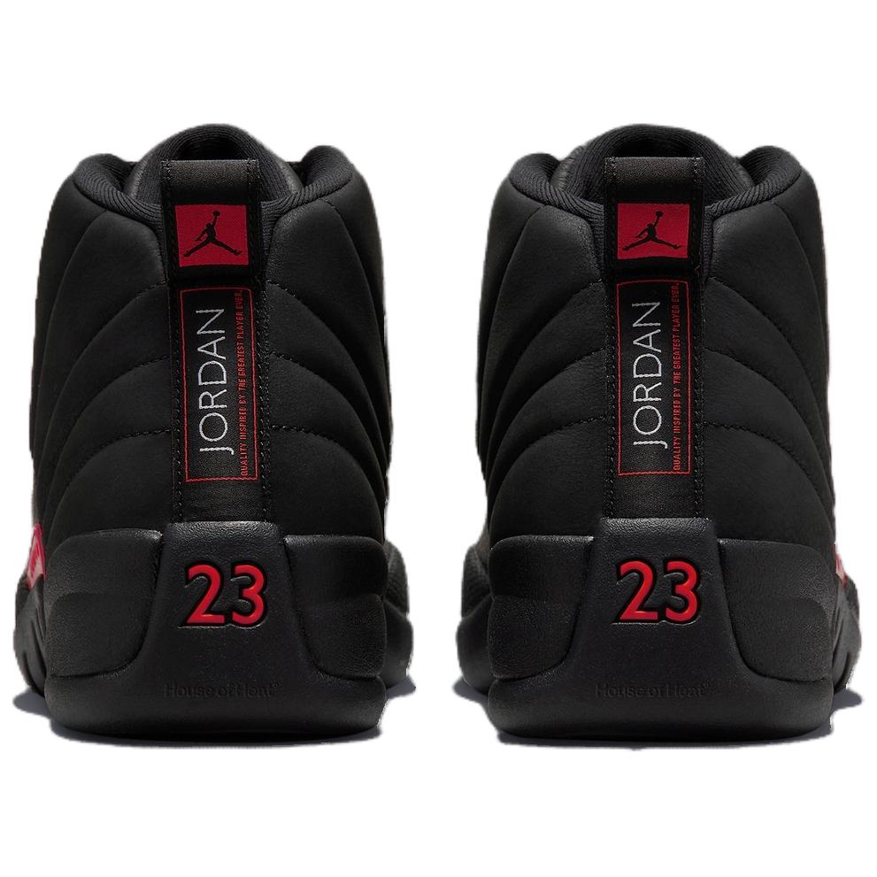Jordan Air Jordan 12 'Bloodline' Mid top Basketball Shoes Men's Black Red CT8013-003