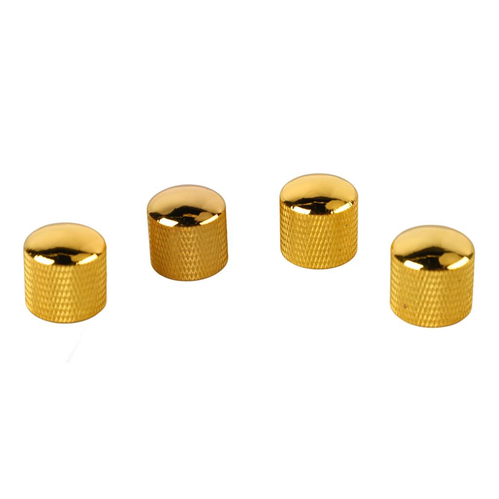 4 Pezzi Manopola per Chitarra Metallo Volume Tono Cupola Manopola di Controllo Set di Accessori per Strumenti Musicali GD103 Oro