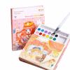 With 10-Color Pigment Blocks Blank Doodle Book Set Watercolor Coloring Set  Early Learning
