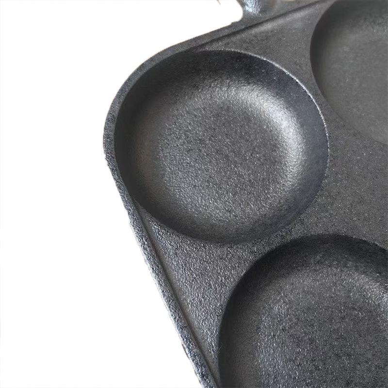 Cast Iron Multi-Hole Breakfast Pan for Eggs, Burgers, and Dumplings