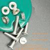 184pcs M6 Stainless Steel Beveled Flat Head Hex Socket Head Screws, Flange Nuts, Furniture Screws, Bed Repair Screws