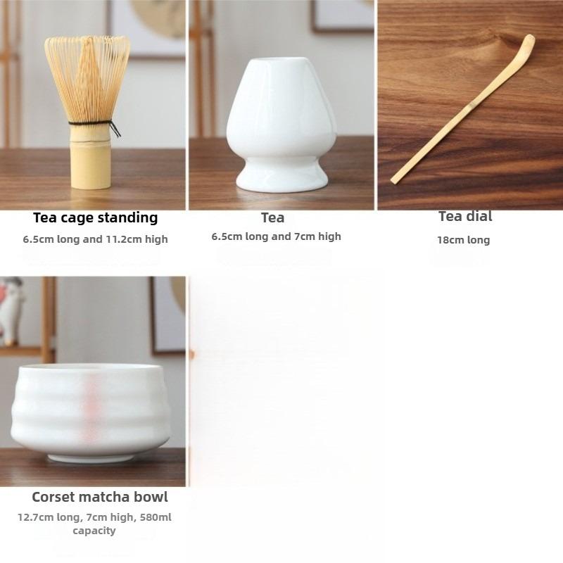 Japanese Matcha Tea Set Whisk Stand Tea Ceremony Matcha Bowl Grinder Brushes Tea Tools Holder Tea-making Tea Accessories