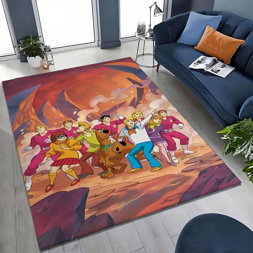 Scoobydoo Gang Together Theme Rug Soundproof Noisereducing Carpet For Living Room Bedroom Office Home Decor Birthday Gift