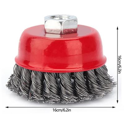 Steel Brush Wire Brush For Cleaning and Sanding Working with Premium Steel Wire For Rust Removal, De-painting and Descaling