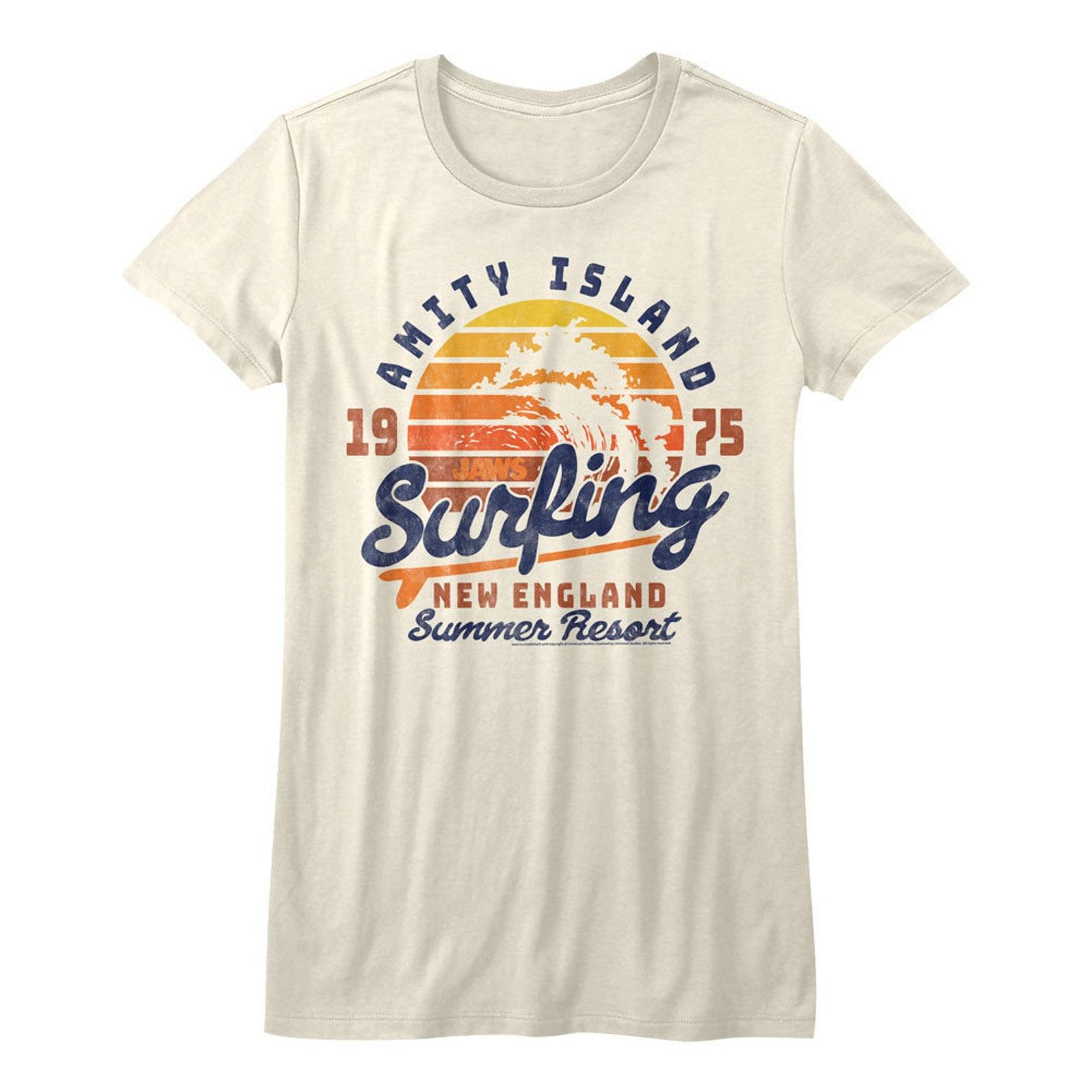 Jaws Amity Surfing Natural Junior Women s T-Shirt M