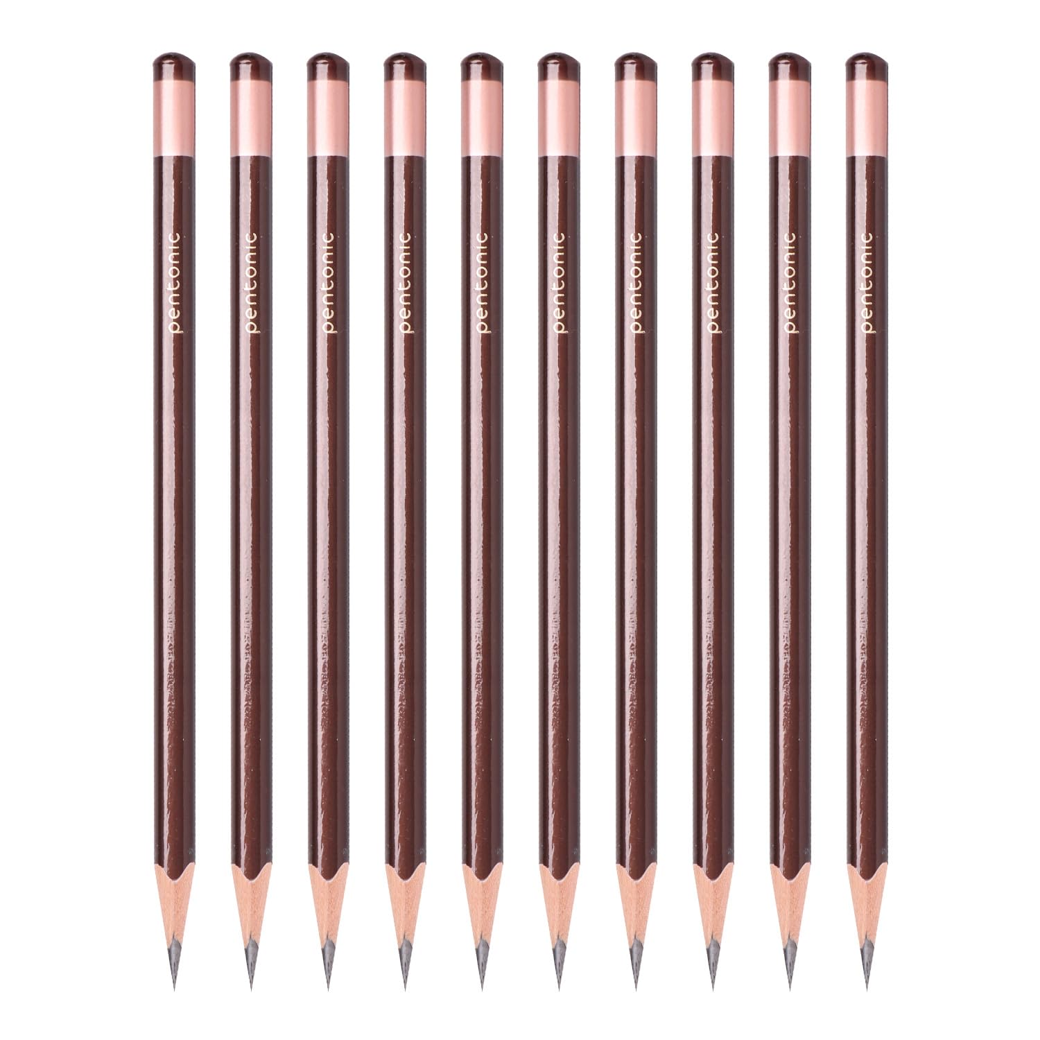 

Pentonic Extra Dark Graphite Pencils Box Pack HB2 Lead | Triangular Shape | Pack of 1 X 10pcs for School & Office