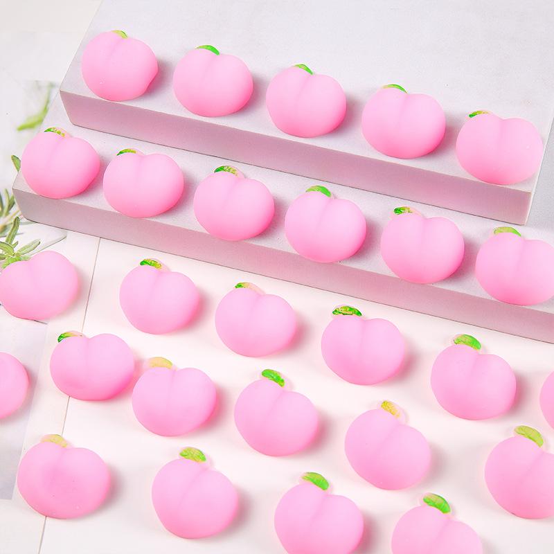 10/30/50Pcs 3.5Cm Stereo Peach Bum Ornament Mobile Phone Decoration Accessories Toy Fun Butt Mochi Squeeze Toys