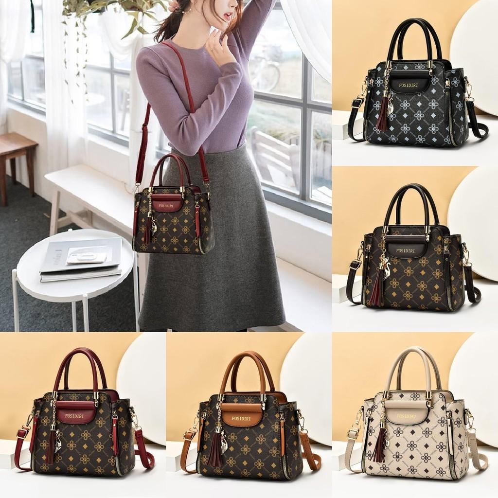 2023 New Style Women's Handbag Large Capacity Shoulder Bag Fashion Street Trend Pu Material Mom Bag