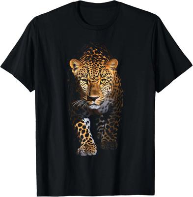 Portret Leopard Artă Ilustrație Animal Tricou Leopard
