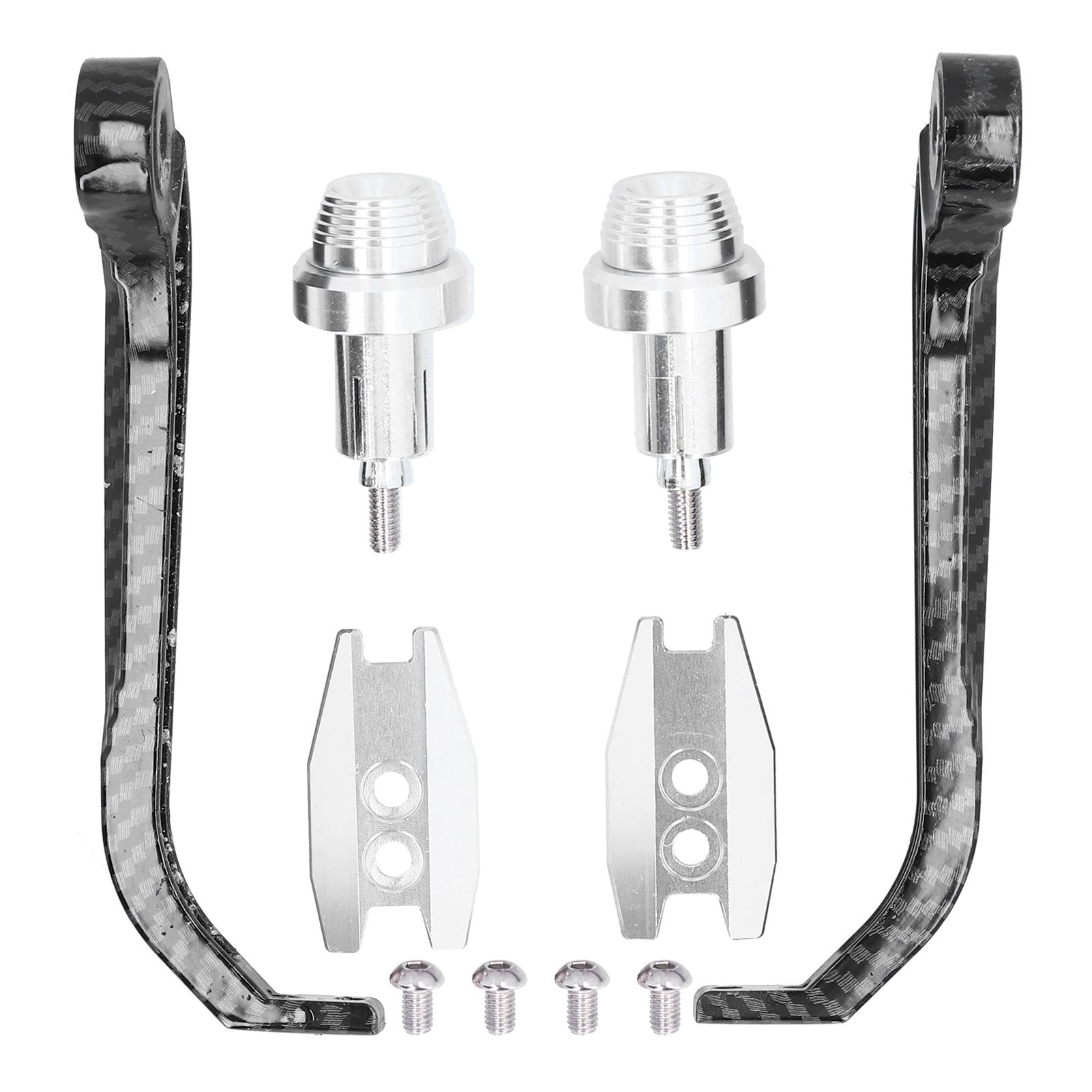 

Motorcycle Handlebar Guard Carbon Fiber Style Aluminium Alloy Universal 22mm 0.87in Silver