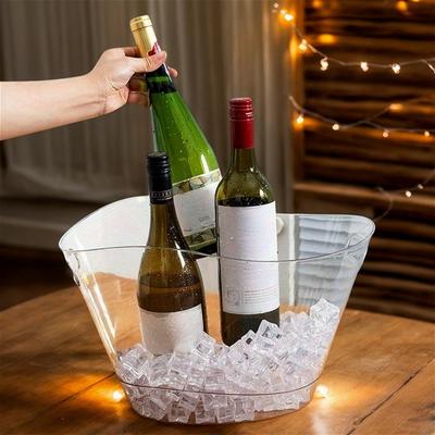 Heavy Duty Acrylic Ice Bucket - Large Beverage Cooler for Wine/Beer/Champagne | Dishwasher Safe, Camping/BBQ/Party Essentials