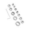 12 Stück/Set 3-16mm Edelstahl Bohrtiefenanschlag Bohrer Tiefenanschlag Kragen Set Bohrbegrenzer Bohrbegrenzer Bohrer Tiefenanschlagkragen