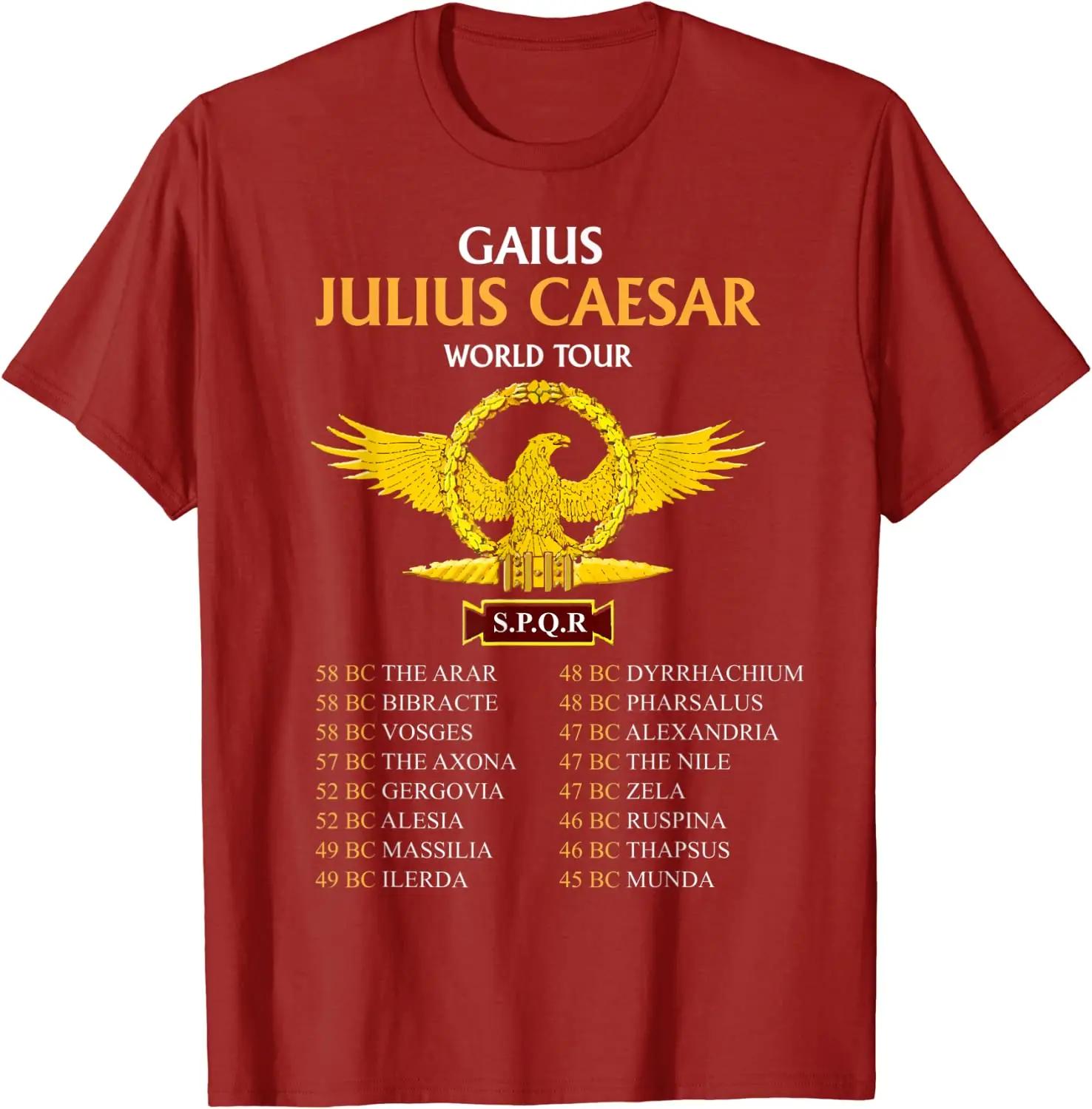 SPQR Ancient Rome Julius Caesar World Tour RoUnisex History Unisex TShirt Short Sleeve Casual Cotton ONeck Summer Shirt S