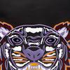 Kenzo Classic Tiger Head Embroidery Color Block Zip Closure Leather Clutch Men clutch Black F965PM322L49-99B