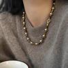 Maillard Light Luxury Pearl & Tiger's Eye Beaded Necklace