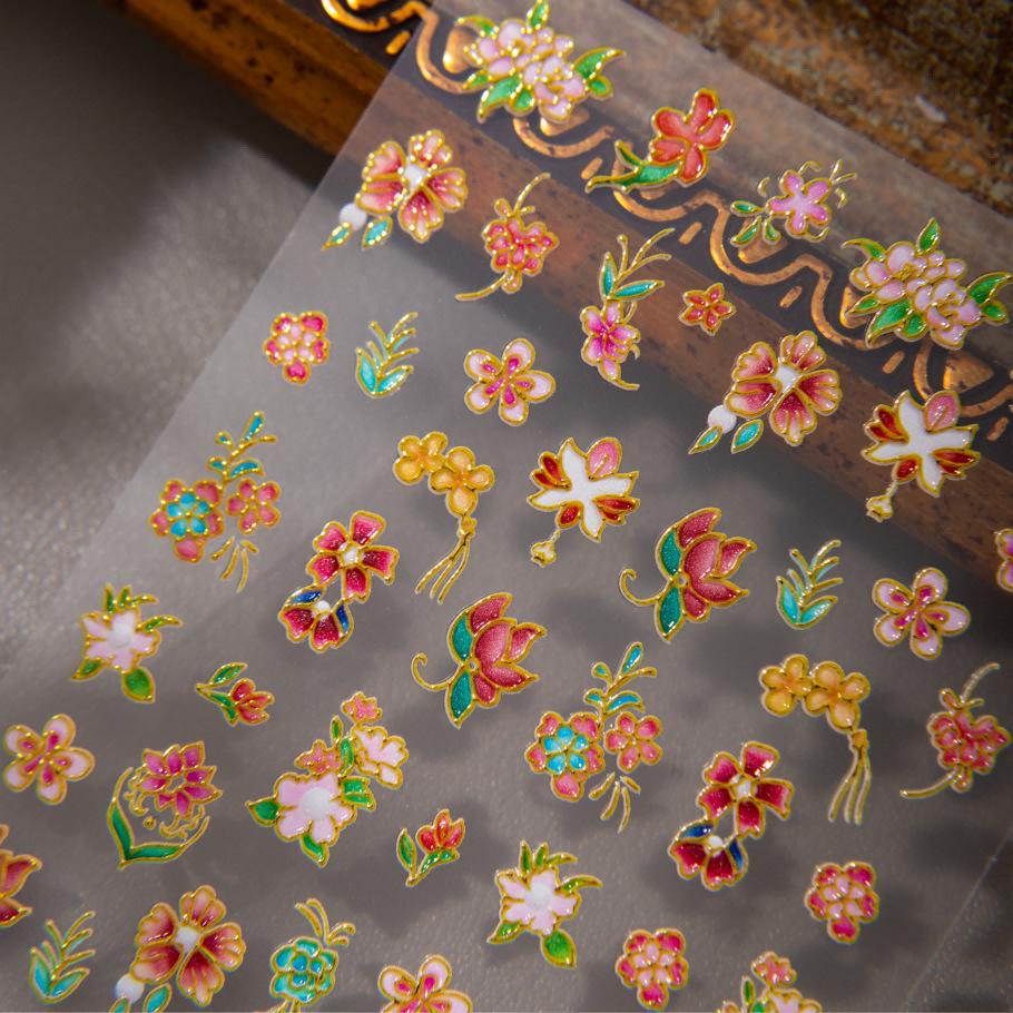 

Cyansea Взрывные Новые Китайский Стиль Цветочные Наклейки для Маникюра DIY для Чехлов Телефонов и Планшетов CL-815-03