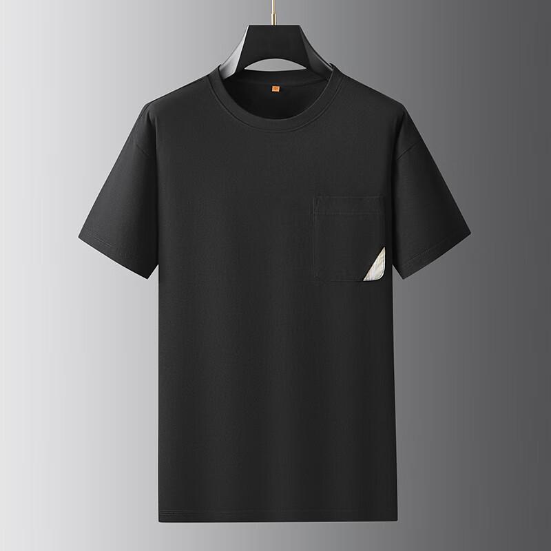 Dibenze Men s Plus Size Lightweight Cotton Round Neck T-Shirt XL