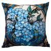 New Vintage Floral Pillowcase Creative Colored Glass Printed Home Sofa Car Cushion Pillowcase