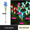 Utendørs Vanntett Solcelledrevet 4-Hodet Liljeblomstlampe for Plen- og Hagedekor