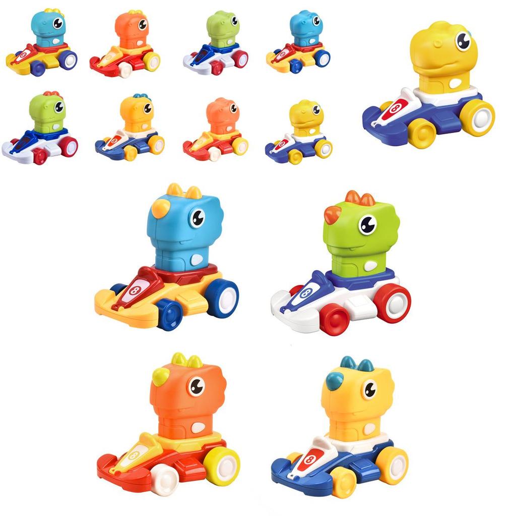 Cartoon Dinosaur Go-kart Inertial Sliding Toy Car For Boys Abs Material Race Car Appearance Push Function 11*11*8.5cm