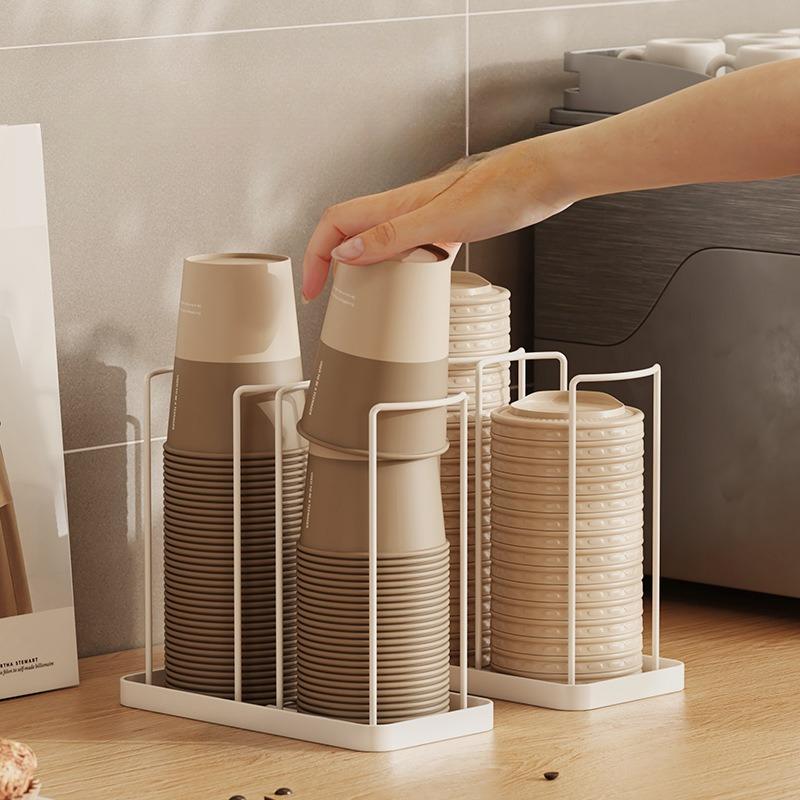 Disposable Cup Picker Size Universal Plastic Coffee Paper Cup Holder Bar Table Top Storage Shelf