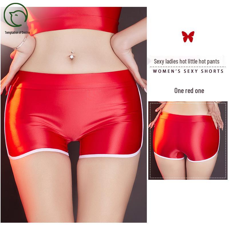 Silky Glossy Hip-Lifting Yoga Shorts: Campus Style Body Shaping Lingerie