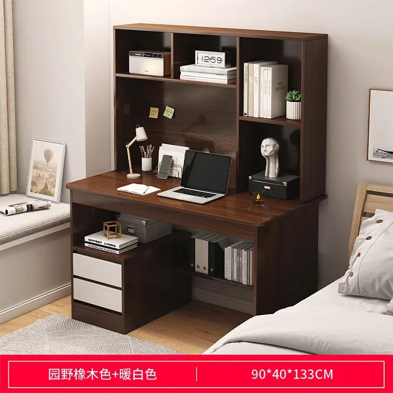 All-in-One Computer Desk with Bookshelf - Storage Space for Home Study & Office