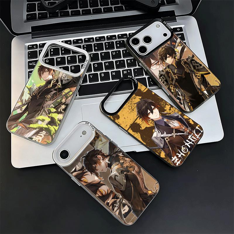 Genshin Impact Zhongli Shockproof Phone Case for iPhone 17 Air 16 16E 15 Pro Max 14 Plus 13 Mini 12 Back Cover Anti Fall Fundas