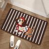 Durable 40*60cm Bath Mat Dirt-scraping Surface Water Absorption Pony Door Mat Non-slip Backing Household Carpets Home Decoration
