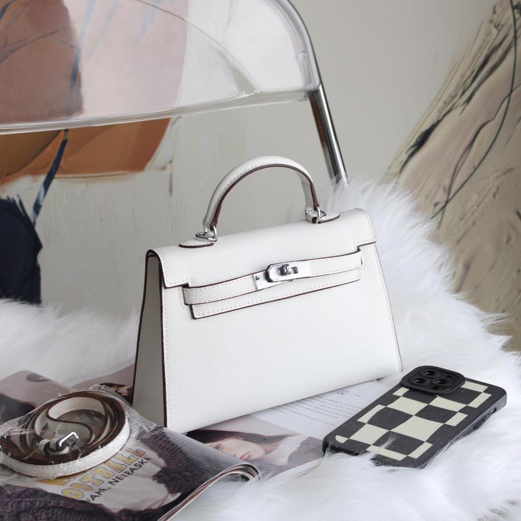 Bolso Kelly Color Caramelo: Bolso de Mano de Moda Europeo y Americano para Mujer, Bolso de Hombro Único o Cruzado de Gama Alta