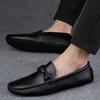 Fashion Luxury Brand Mens Leather Shoes Casual Driving Shoes Men Anti-skid Business Loafers High Quality Male Casual Shoes Slip on Flats