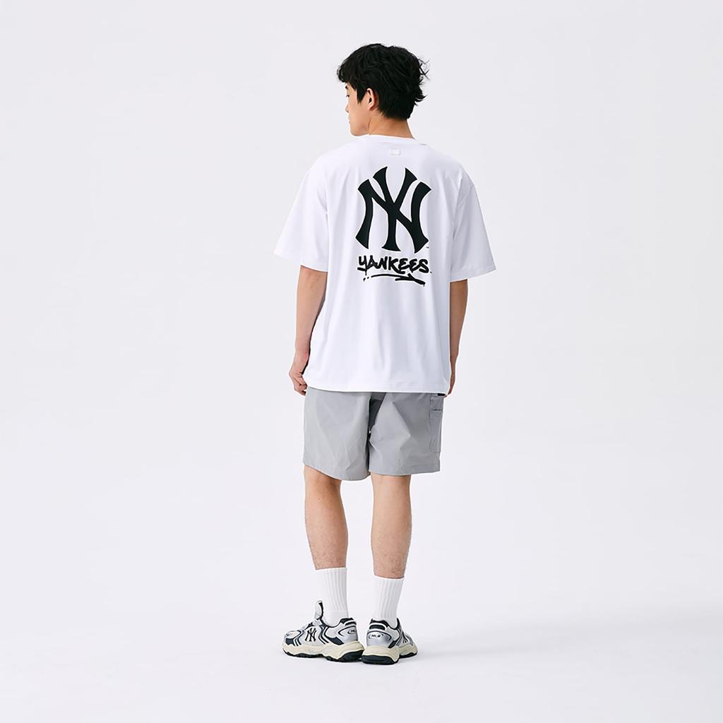 MLB T-shirt Unisex Standard Bianca New York Yankees Collezione Base SS25 3ATSB0853-50WHS