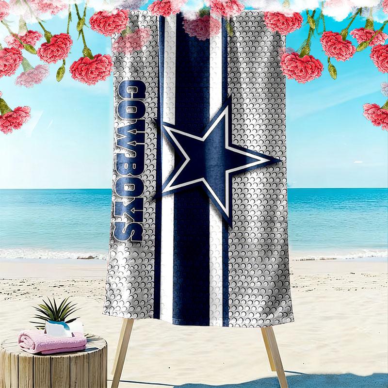 Cowboys Print Beach Towel, Large Soft Quick Dry Towel for Beach Camping Swimming