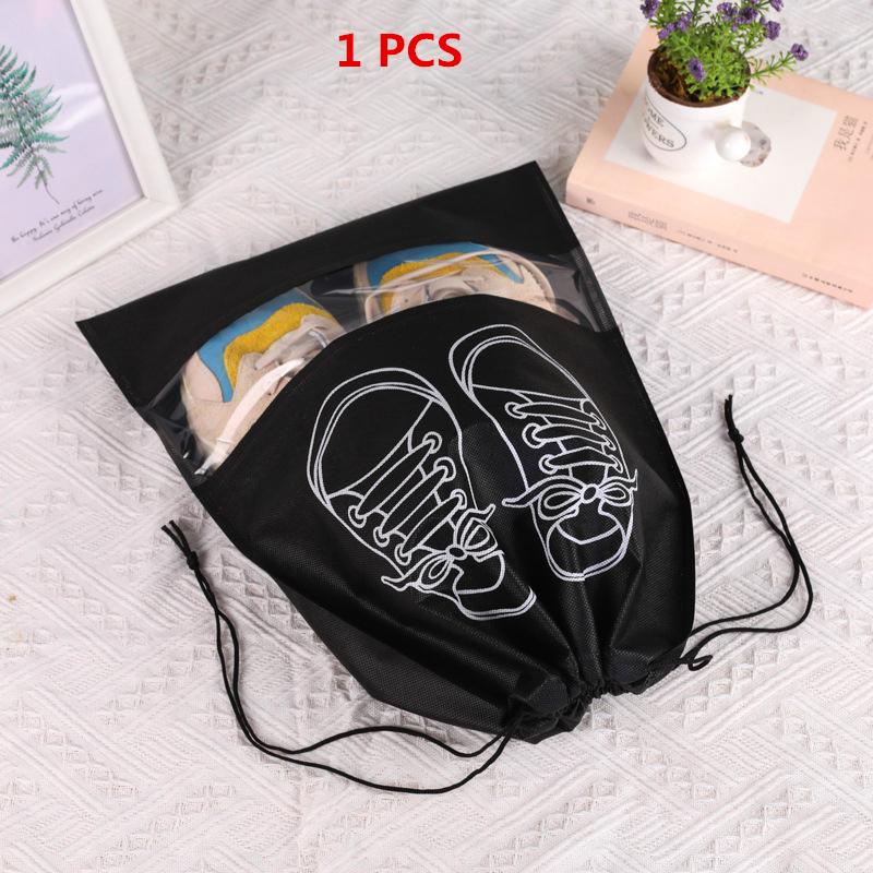 1/3/5PCS Waterproof Shoe Cover Thickened Non-Woven Dustproof Drawstring Storage Bag Clothing Travel Pouch Handbag Storage Bags