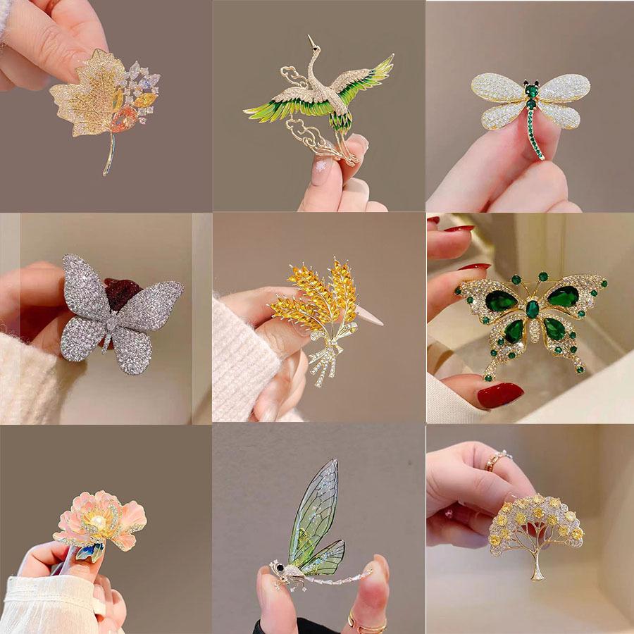 Korean Elegant Light Luxury Brooch - High-End Anti-Exposure Pin for Women's Clothing Accessories