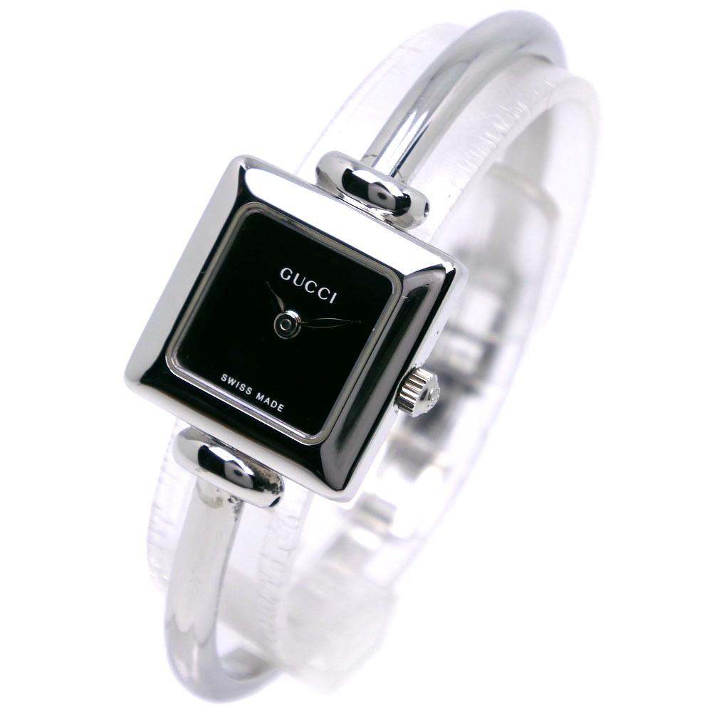 Gucci Watches 1900L blackDial Stainless Steel Quartz Analog Display Women Used