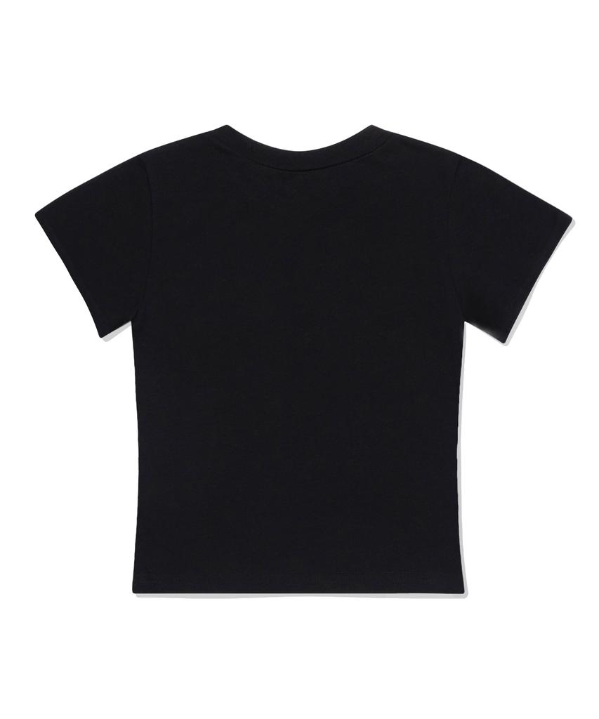 PAGESIISII Mosaic Butterfly Print Slim Fit Short Sleeve T-Shirt Black