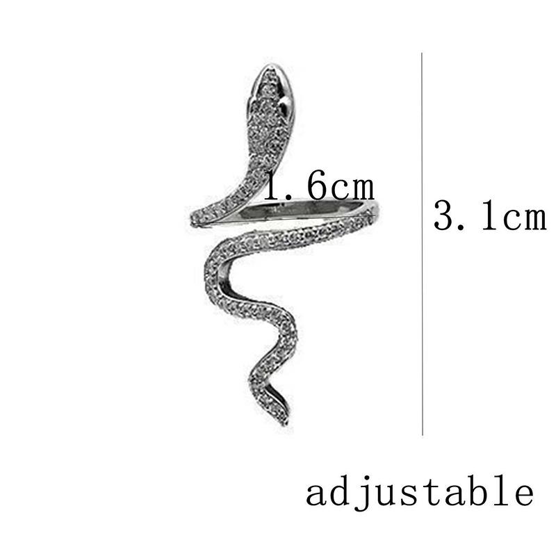 Snake Ring Micro Inlaid Zircon Wound Small Female Simplicity Minority Designer Fashion Index Finger Ring