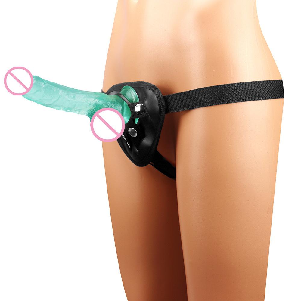 4-ring Wearing Pants Female Products Pull-up Pants Fake Penis Female Manual Masturbator
