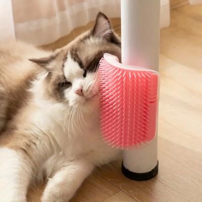 Spazzola Massaggio Gatto Adatta Sfregamento Spazzola Toelettatura Animali Domestici Angolo Muro Dispositivo Graffio Gatto Forniture per Animali Domestici Durevoli Per Gatti e Cani perline