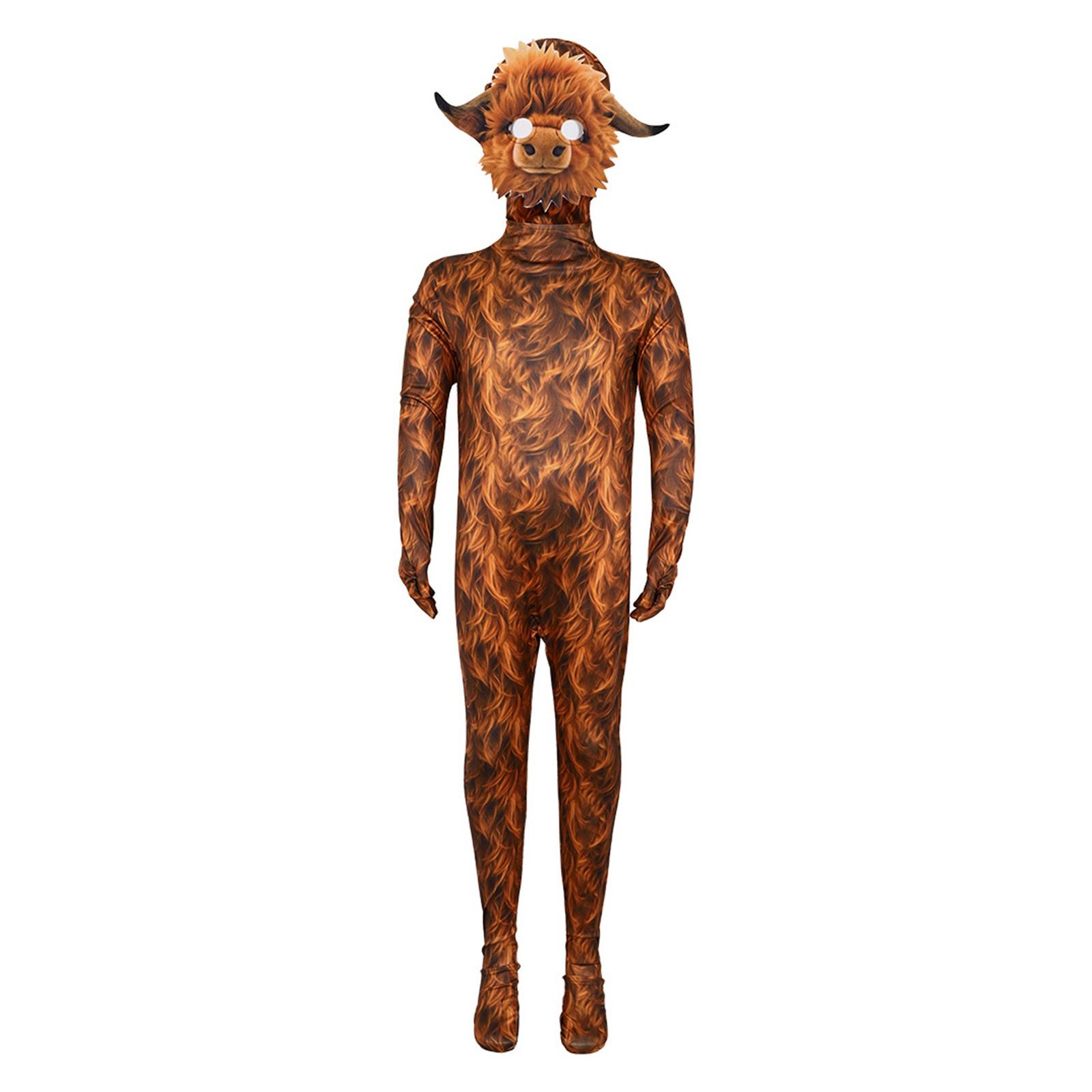 

Costume Jumpsuit Bodysuits Costume Dress Up Game Costumes For Kids Adults Unisex Performance Party 120 коричневый