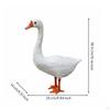 Realistic Goose Figurine Real Feathered Model House Decoration for Photographers, Photography,