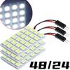 T10 5050 3030 LED Interior Panel Car White Light Reading Lamp Universal Car Trunk Roof Dome Bulb 48 24 12 SMD Lights 12V