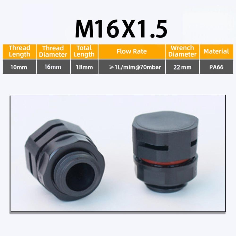New Waterproof Vent Plug M5 M6 M8 M12 M16 Nylon Breather Valve Pressure Valve New