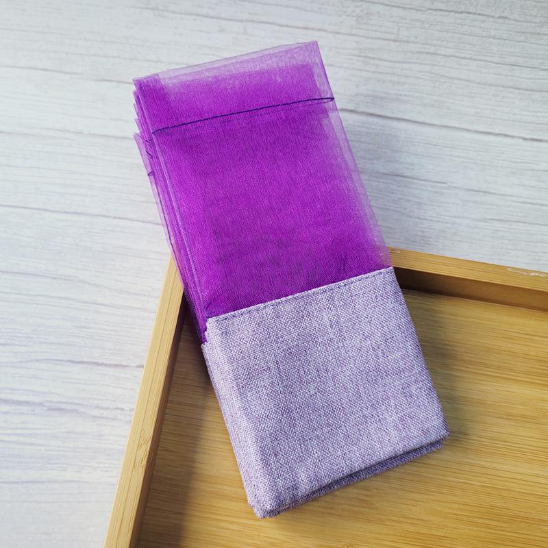 Lavender Sachet Double-Sided Printed Gauze Car Deodorizer & Wardrobe Scented Cotton Bag