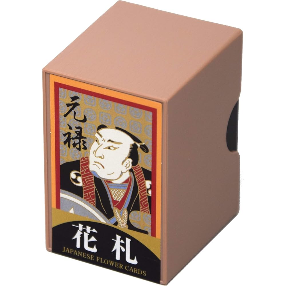 Genroku Hanafuda Karten, Authentisch Rückseitig, Hachi-Hachi, Koi-Koi, Oicho-Kabu, 48 Karten, Kunststoffetui, Hergestellt in Japan, Angel Playing Cards, HAGE