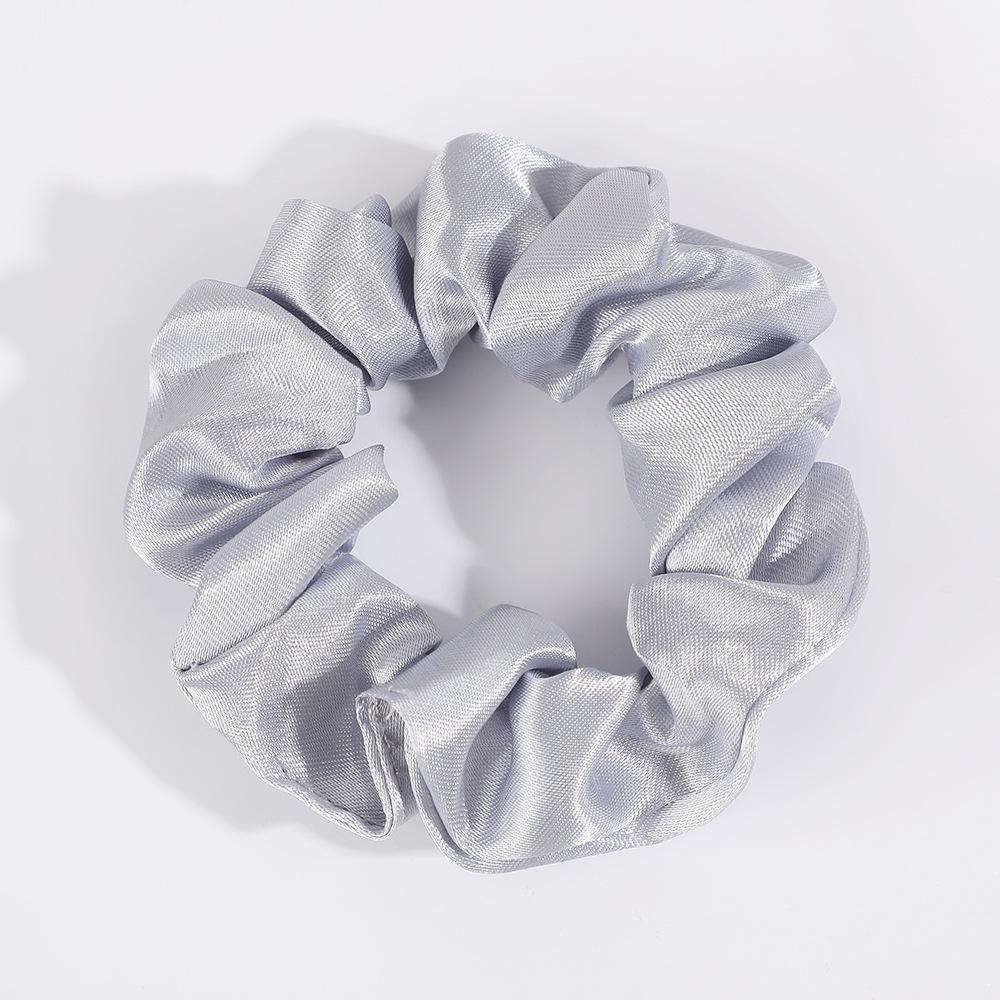 High Elasticity Satin Scrunchie: Versatile, Solid Color, Fashionable Large Circle for Girls