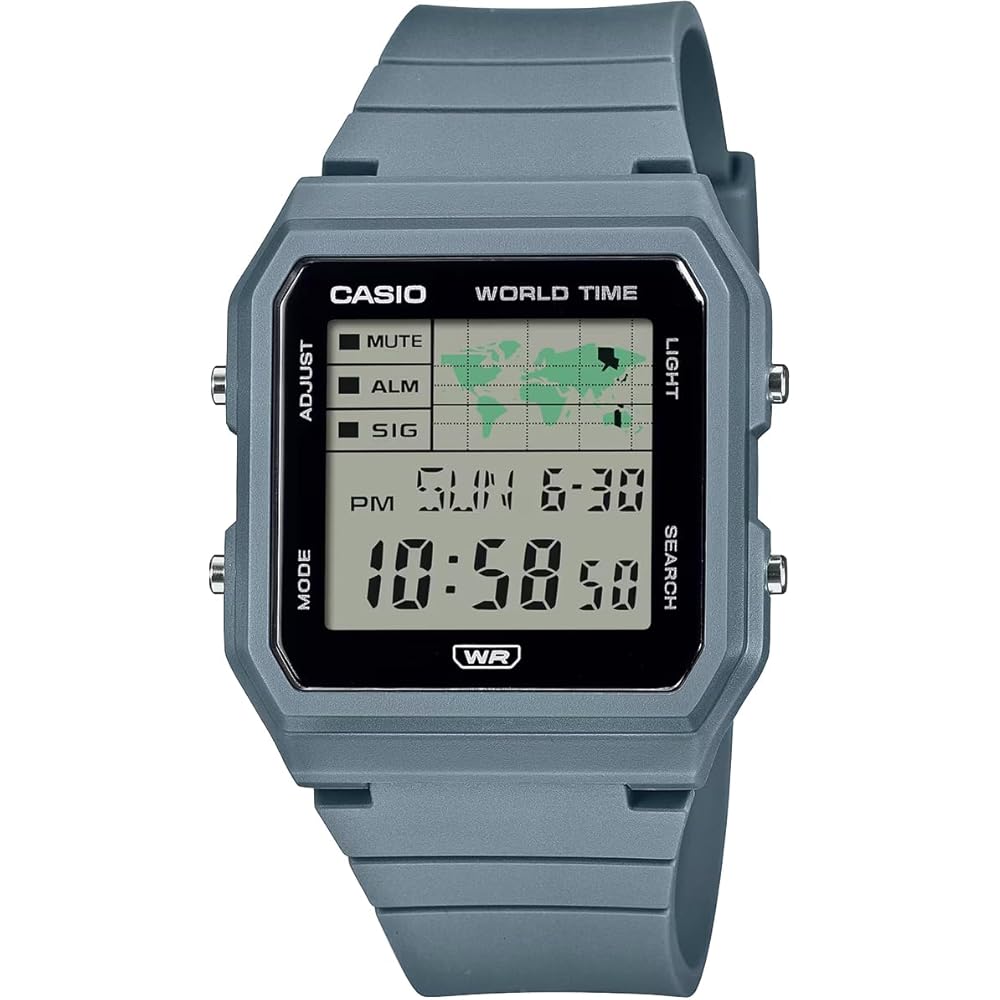 [CASIO World Time World Time Digital Unisex Watch LF-30W-2A Biomass Plastic Band Blue Gray Overse...