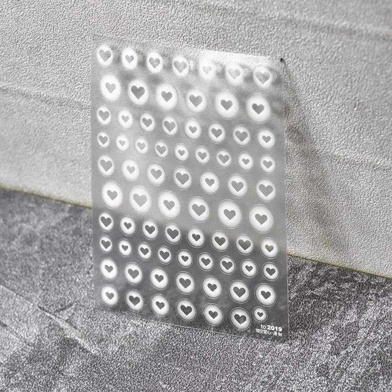

Semi-Transparent Love Star Butterfly Nail Sticker Tomoni Thin Tough Adhesive 5D Nail Sticker Hot Nail Ornament Cut Out Heart New
